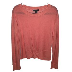 Sanctuary Womens Corral Knot Waist Long Sleeve Light weight Knit Top Size Large